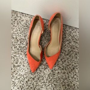 Zara Coral Suede Heels